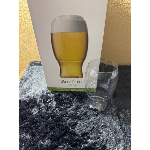 Toss Ware18oz Pint Glasses Set Of 12 - Shatterproof & Recyclable  Drinkware - Picture 1 of 4